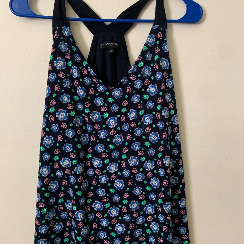 Banana Republic Black Floral Top